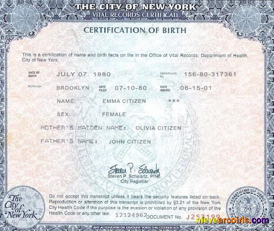 Premium USA New York State Birth Certificate Template In PSD Format