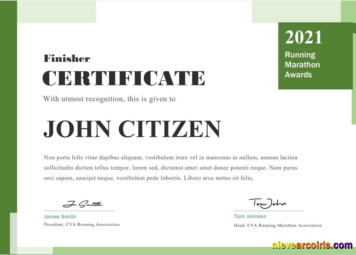 USA Running Award Cert Photolook