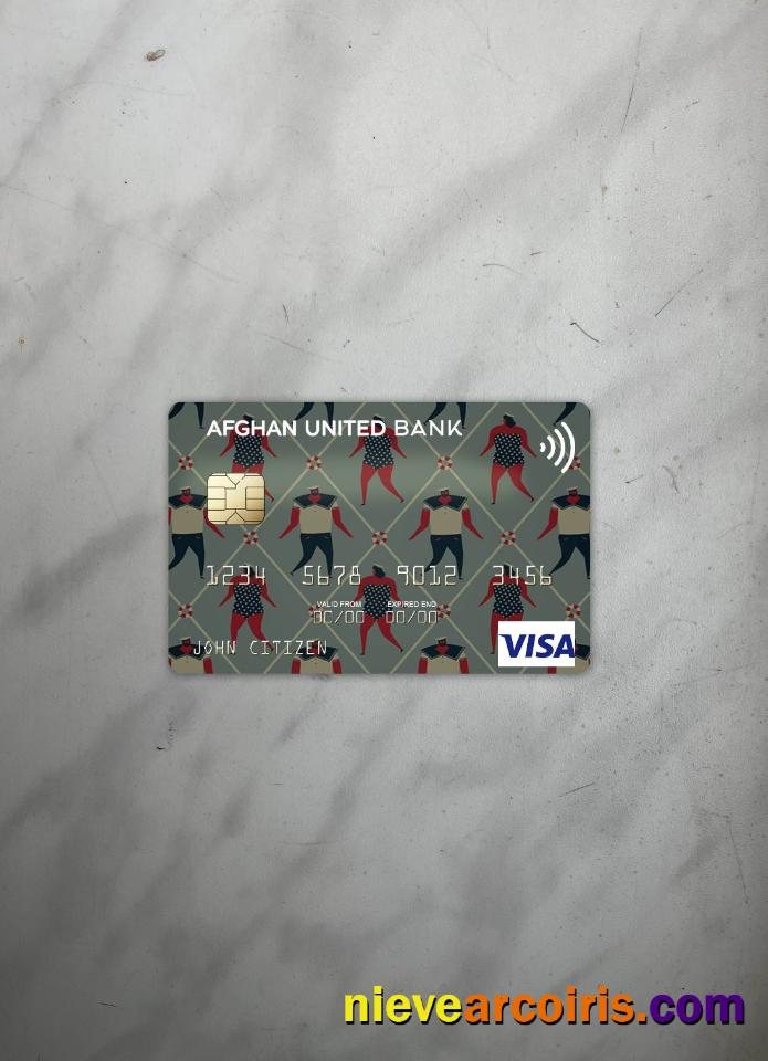 Afghanistan Afghan United Bank Visa Card Photolook Front Preview