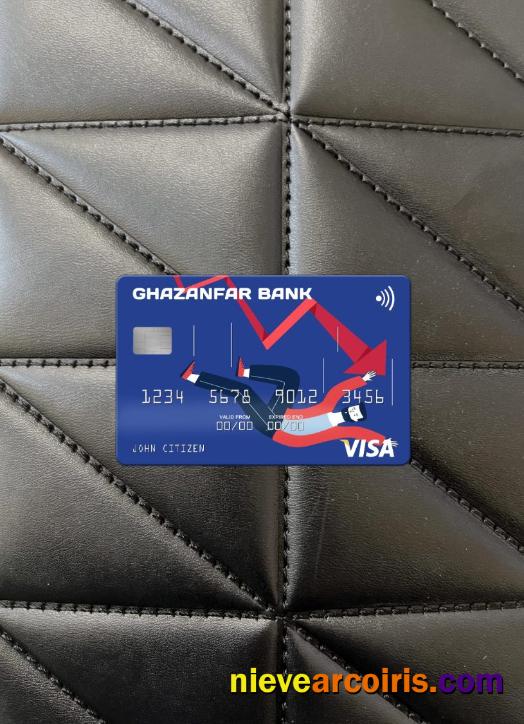 Afghanistan Ghazanfar Bank Visa Card Photolook Front Sample