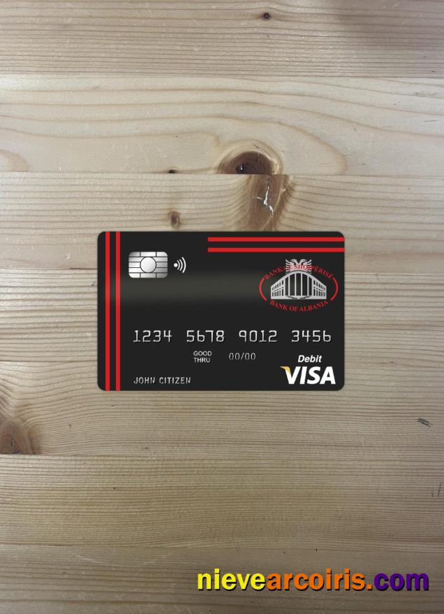 Albania Bank Of Albania Bank Visa Card Photolook Front Sample