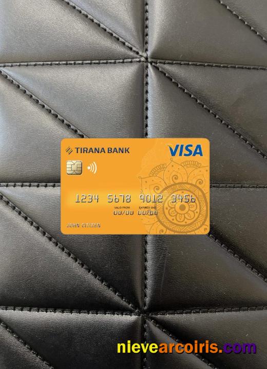Albania Tirana Bank Visa Photolook Front Template