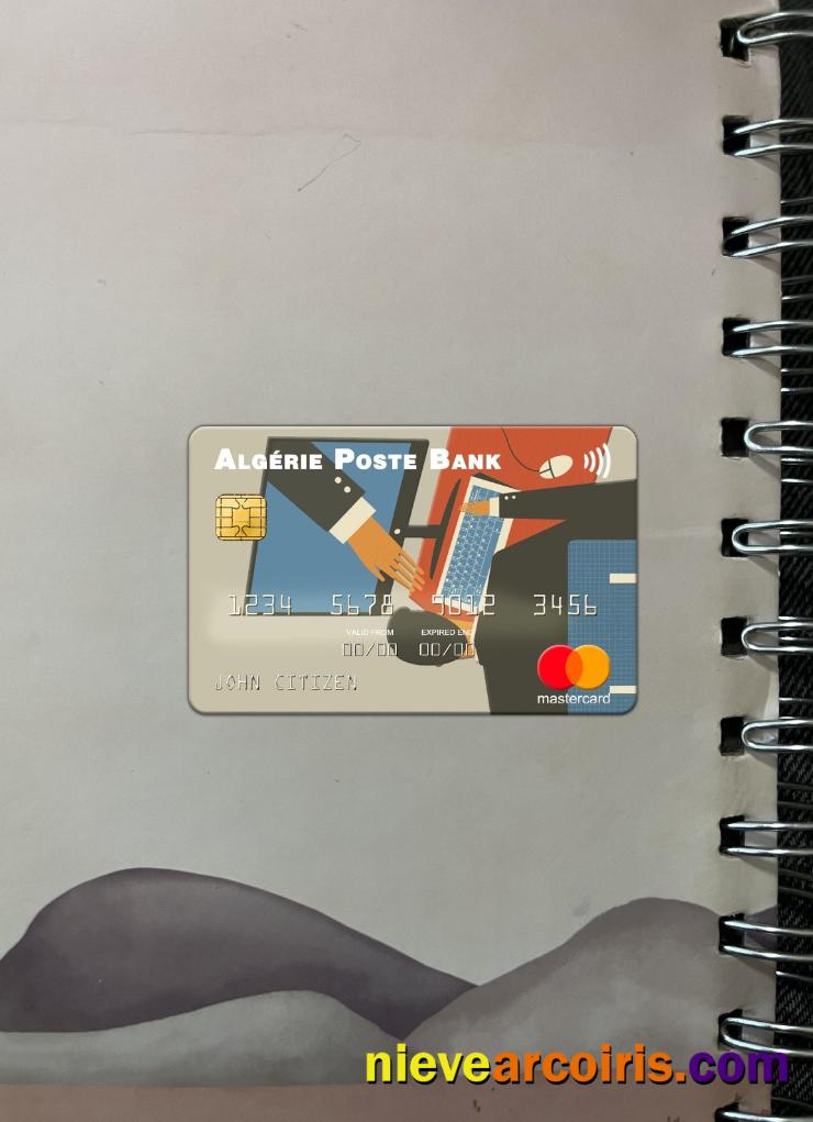 Algeria Algérie Poste Bank Mastercard Photolook Front Template