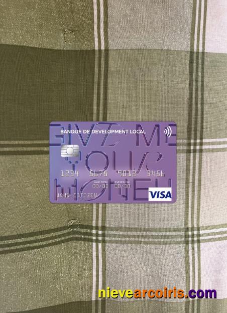 Algeria Banque De Développement Local Visa Card Photolook Front Template