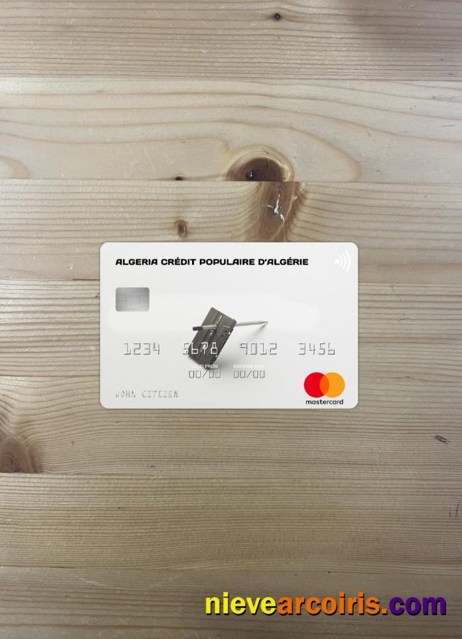 Algeria Crédit Populaire D’Algérie Mastercard Photolook Front Photolook