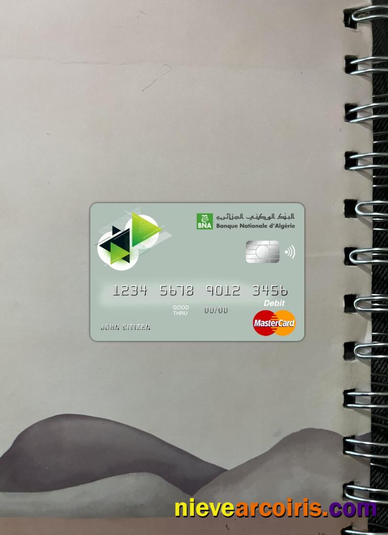 Algeria Banque Nationale D’Algérie (BNA) Bank Master Card Photolook Front Sample