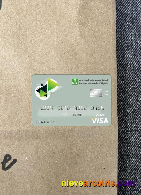 Algeria Banque Nationale D’Algérie (BNA) Bank Visa Card Photolook Front Preview