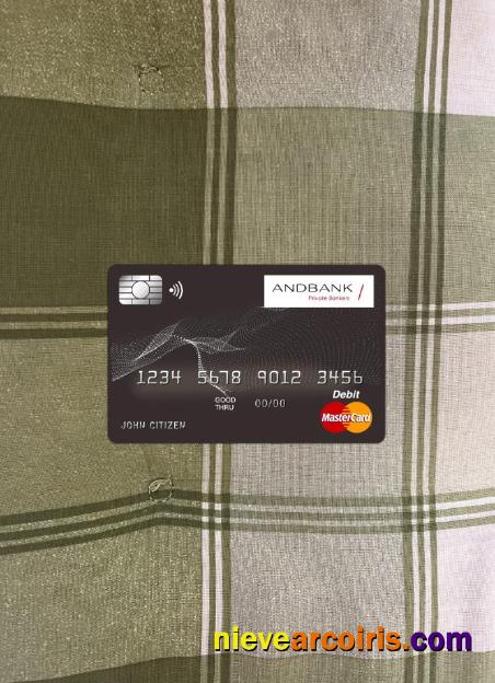 Andorra Andbank Bank Master Card Photolook Front Template