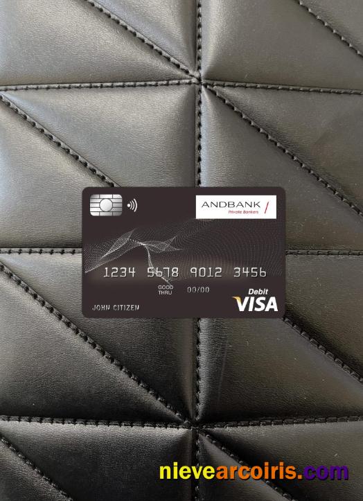 Andorra Andbank Bank Visa Card Photolook Front Preview