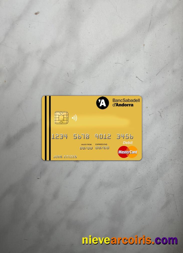 Andorra Bank Sabadell Mastercard Photolook Front Preview