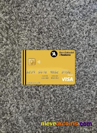 Andorra Bank Sabadell Bank Visa Card Photolook Front Preview