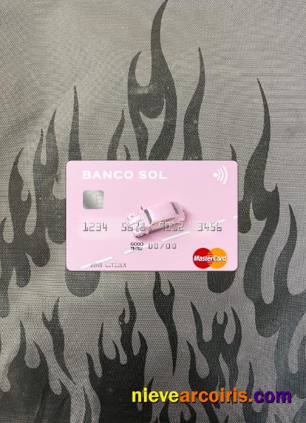Angola Banco Sol Mastercard Photolook Front Template