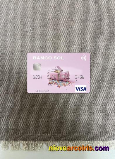 Angola Banco Sol Visa Card Photolook Front Sample