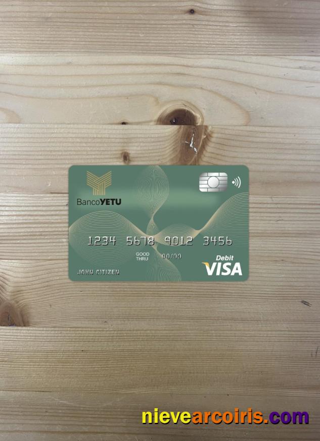 Angola Banco Yetu Visa Card Photolook Front Template