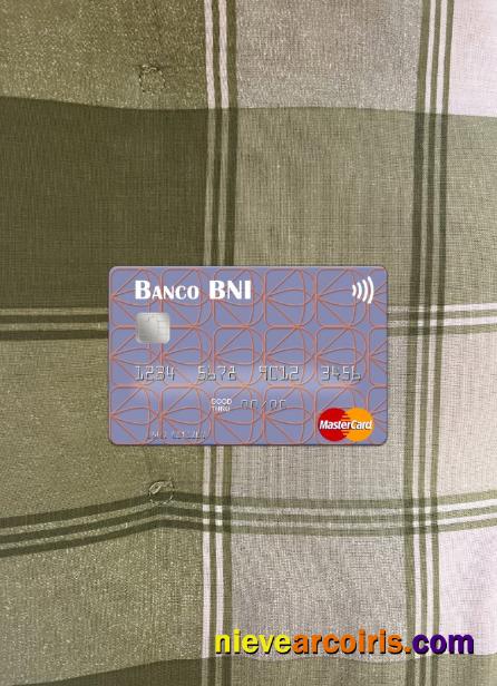Angola Banco De Negócios Internacional Mastercard Photolook Front Template