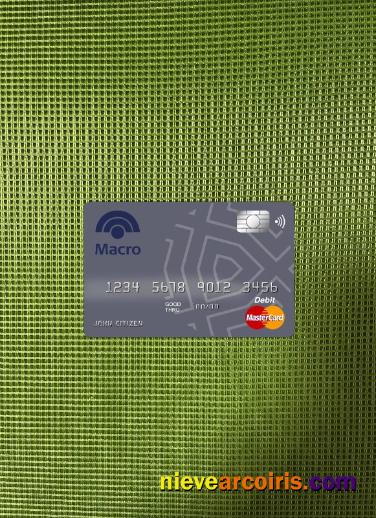 Argenitina Banco Macro S.A Bank Master Card Photolook Front Sample