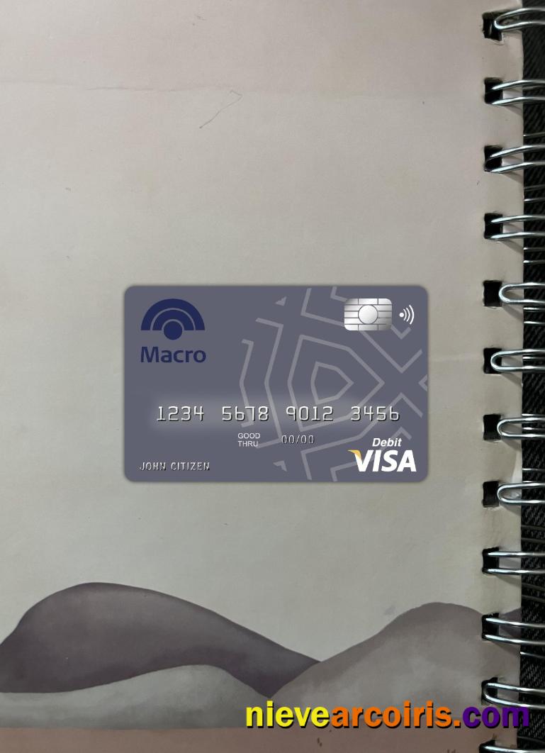 Argenitina Banco Macro S.A Bank Visa Card Photolook Front Photolook