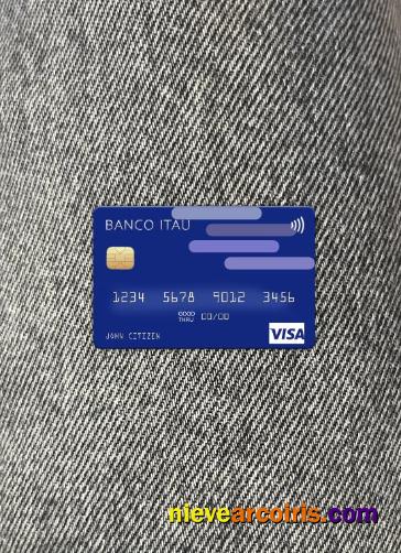 Argentina Banco Itaú Visa Card Photolook Front Template