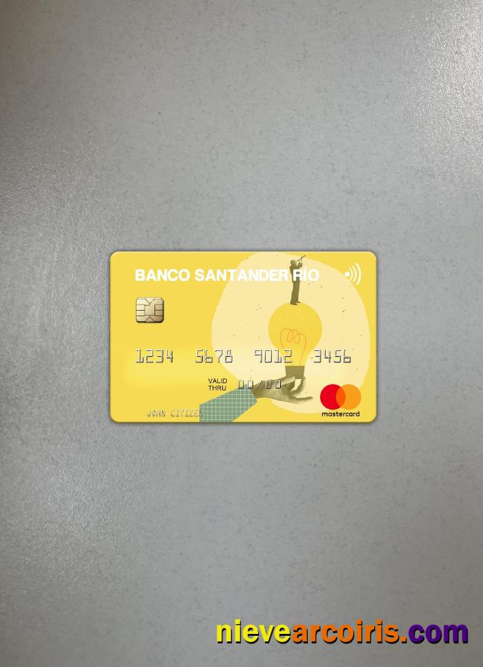 Argentina Banco Santander Río Mastercard Photolook Front Template