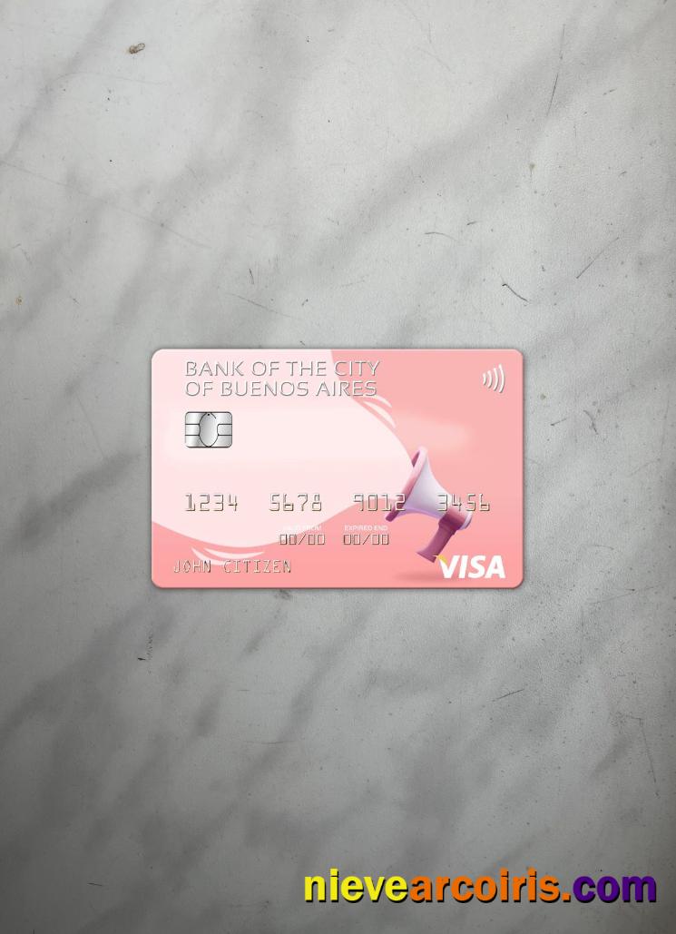 Argentina Bank Of The City Of Buenos Aires Visa Card Photolook Front Photolook