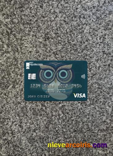 Argentina Hipotecario Bank Visa Card Front Template