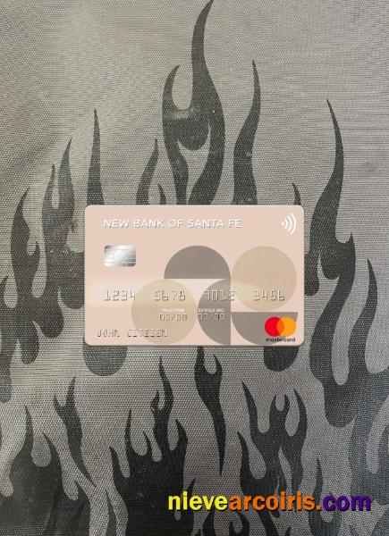 Argentina New Bank Of Santa Fe Mastercard Photolook Front Template