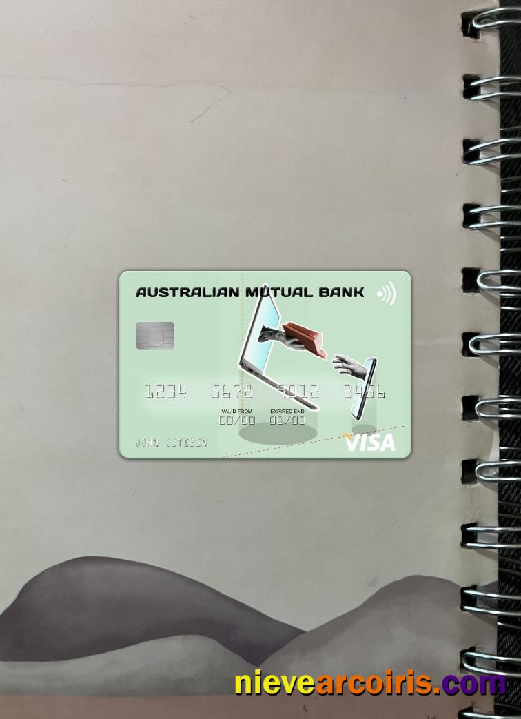 Australia Australian Mutual Bank Visa Card Photolook Front Sample