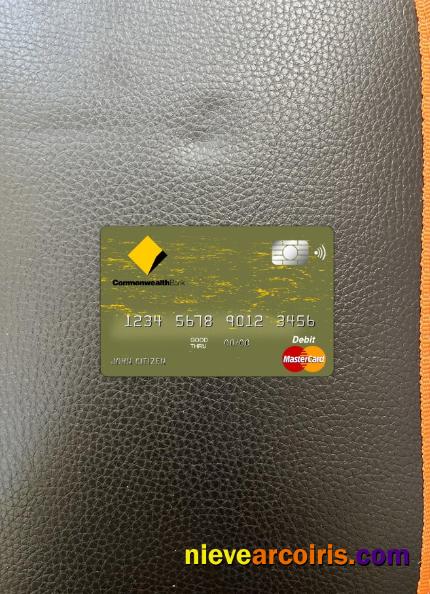 Australia Commonwealth Bank Master Card Photolook Front Template