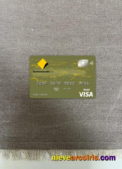 Australia Commonwealth Bank Visa Card Photolook Front Template