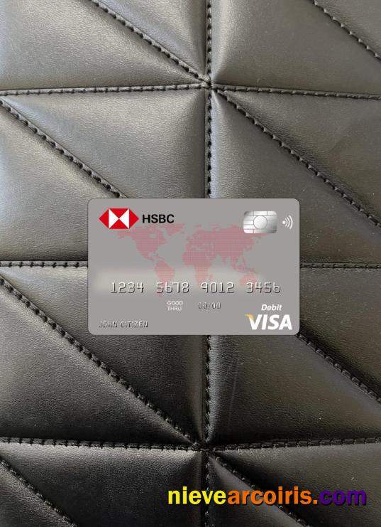 Australia HSBC Bank Visa Card Photolook Front Template