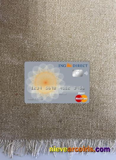 Australia Ing Direct Bank Master Card Photolook Front Photolook