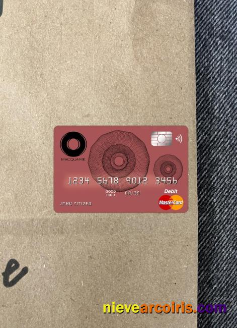 Australia Macquarie Bank Mastercard Photolook Front Template