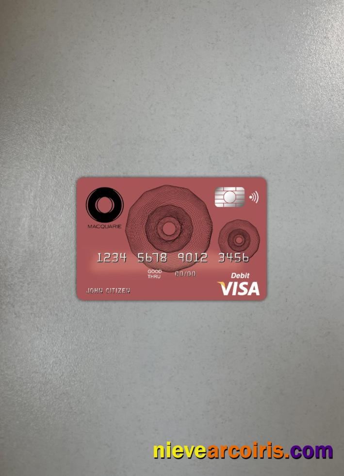 Australia Macquarie Bank Visa Card Photolook Front Photolook
