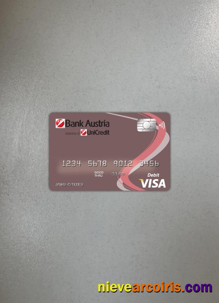Austria Bank Austria Visa Card Photolook Front Sample
