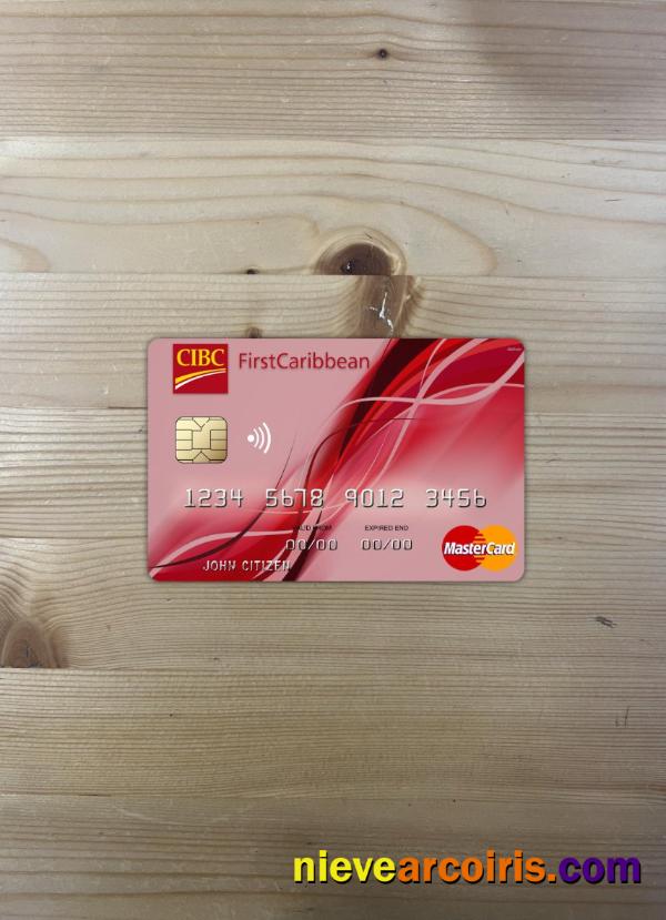 Bahamas FirstCaribbean International Bank Mastercard Photolook Front Template