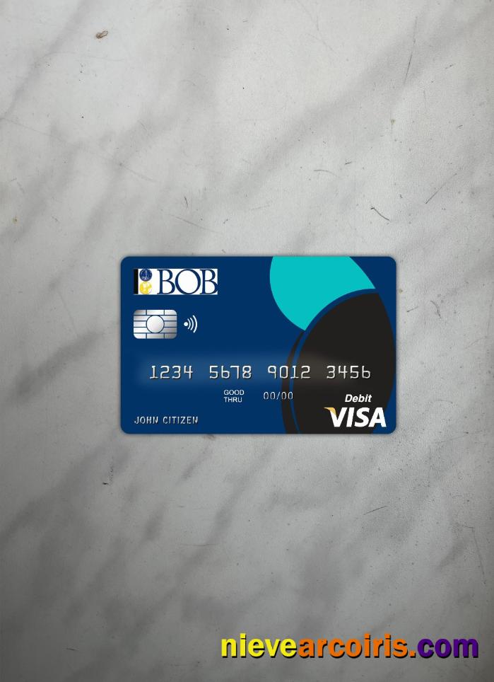 Bahamas Bank Of The Bahamas Visa Card Front Template