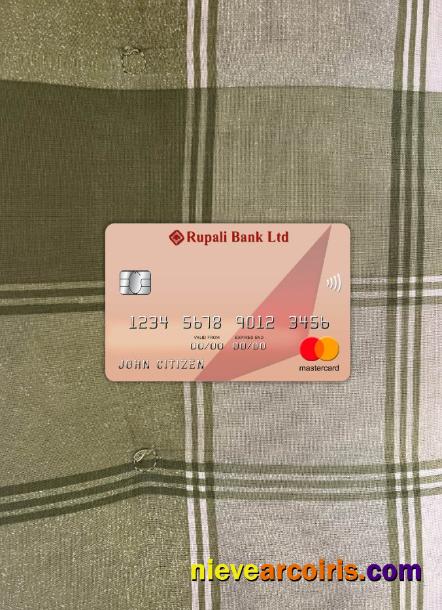 Bangladesh Rupali Bank Mastercard Photolook Front Sample