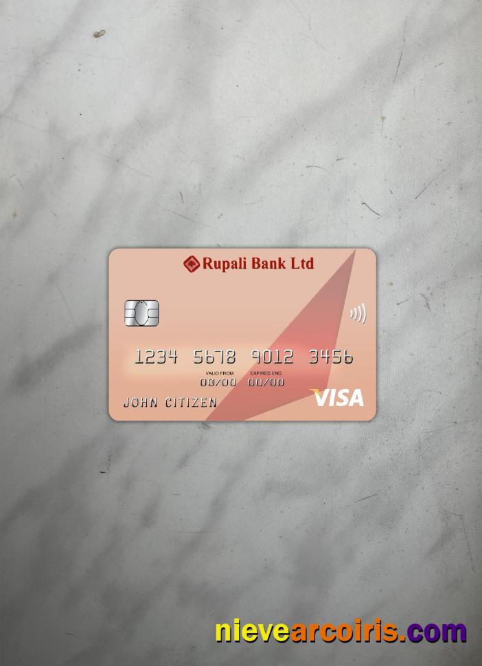 Bangladesh Rupali Bank Visa Card Photolook Front Preview