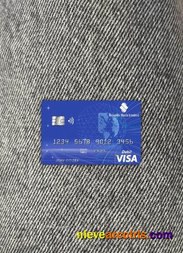 Barbados Republic Bank Visa Card Photolook Front Template