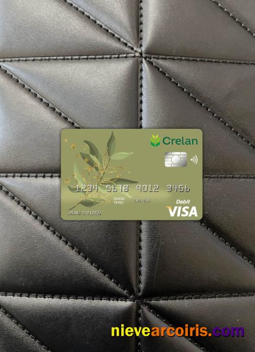 Belgium Crelan Bank Visa Card Photolook Front Sample