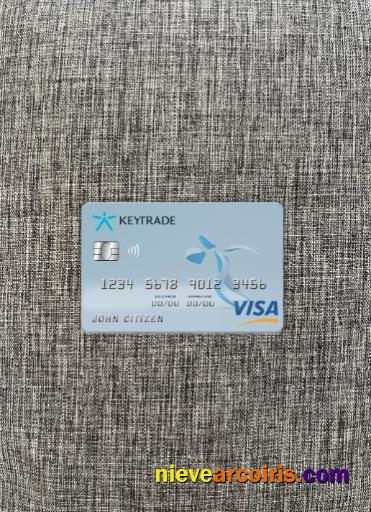 Belgium Keytrade Bank Visa Card Photolook Front Template