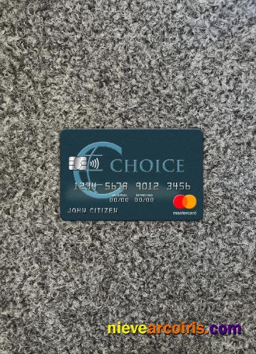 Belize Choice Bank Mastercard Photolook Front Sample