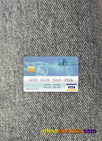Benin Atlantique Bank Visa Card Photolook Front Template
