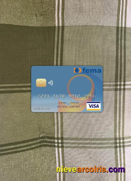 Benin Fema Bank Visa Card Photolook Front Sample