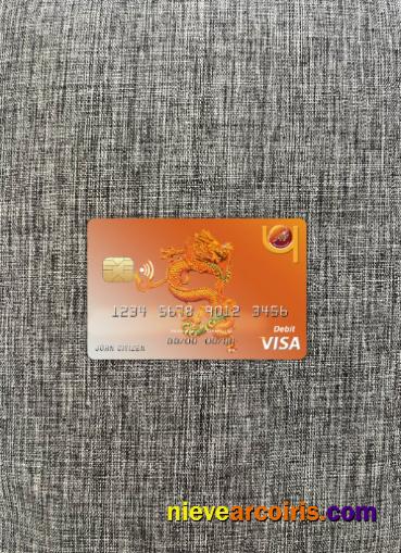 Bhutan Druk PNB Bank Visa Card Photolook Front Sample
