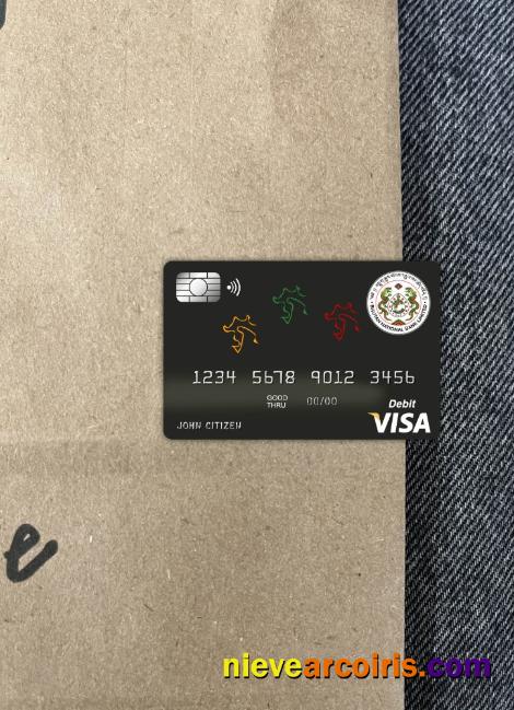 Bhutan National Bank Bhutan Visa Card Photolook Front Template
