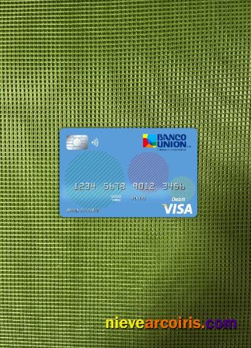 Bolivia Banco Union Bank Visa Card Photolook Front Photolook