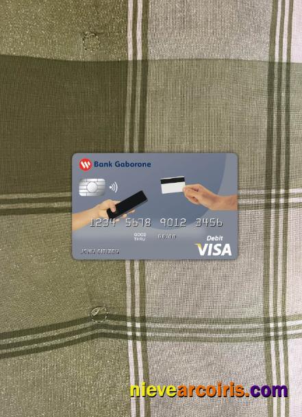 Botswana Bank Gaborone Visa Card Photolook Front Sample