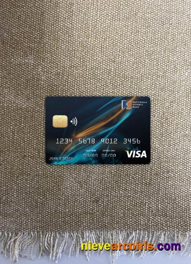 Botswana Savings Bank Visa Card Photolook Front Template
