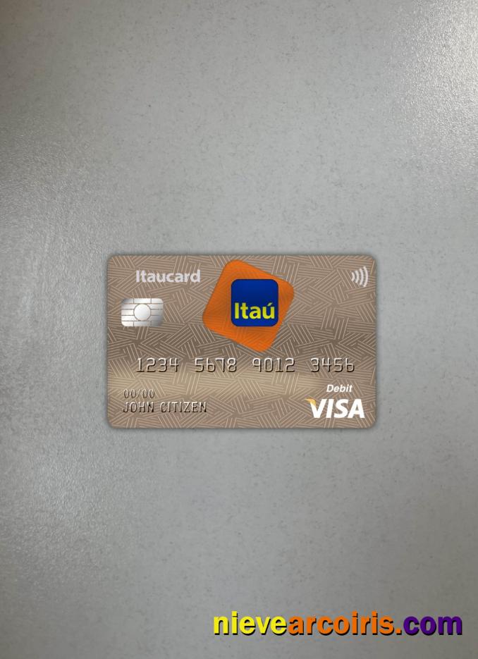 Brazil Itaú Bank Visa Card Debit Photolook Front Sample